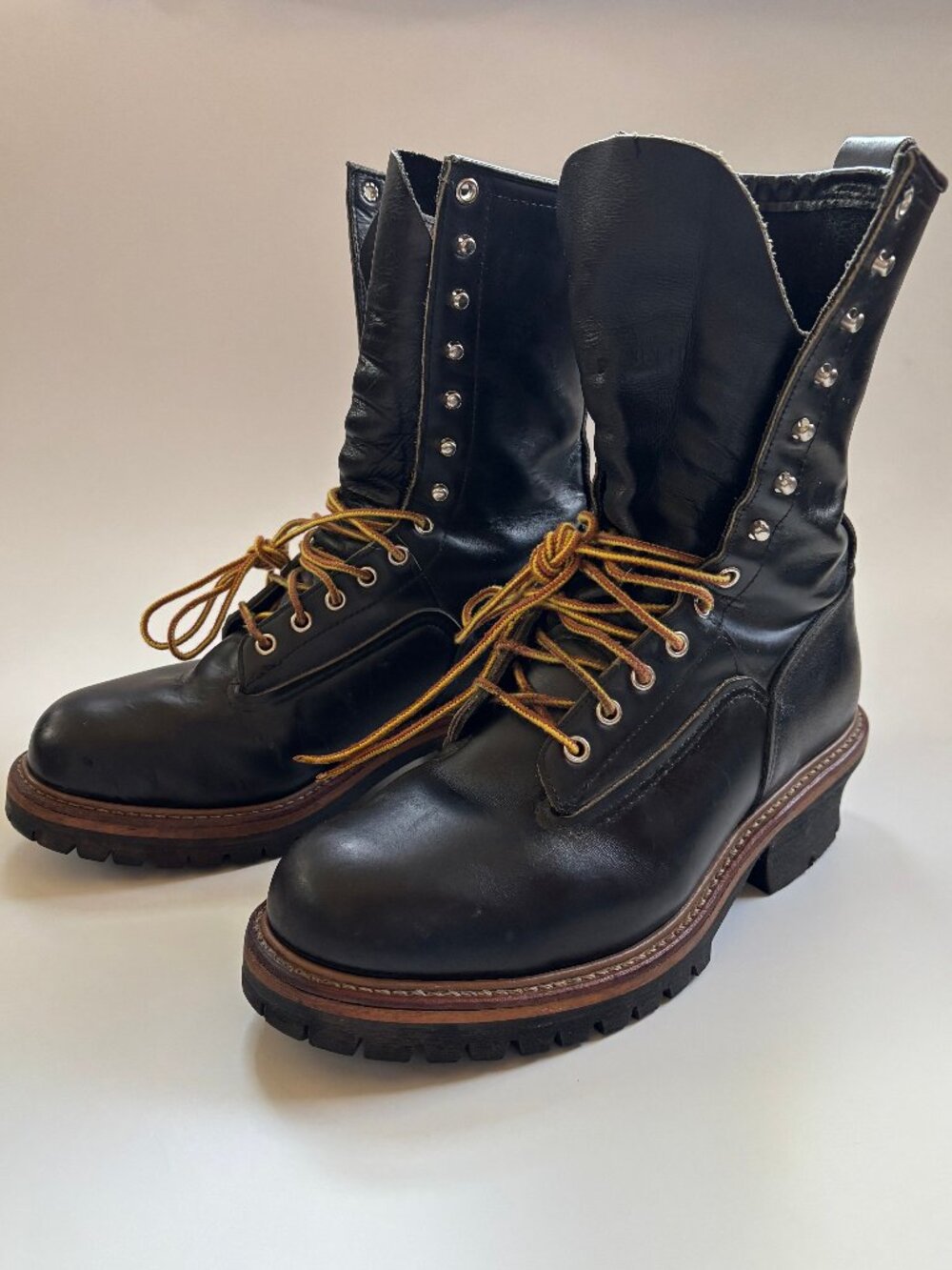 Vintage Red Wing 10" Steel Toe Logger Boots 2218